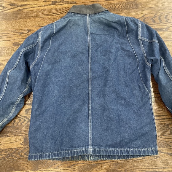 Vintage Dickies Denim Flannel Lined Jacket Work Chore/Trucker Corduroy Collar XL - Picture 5 of 7